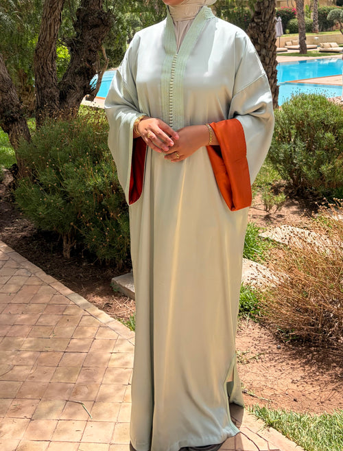 Caftan Elegance - Menthe poudrée