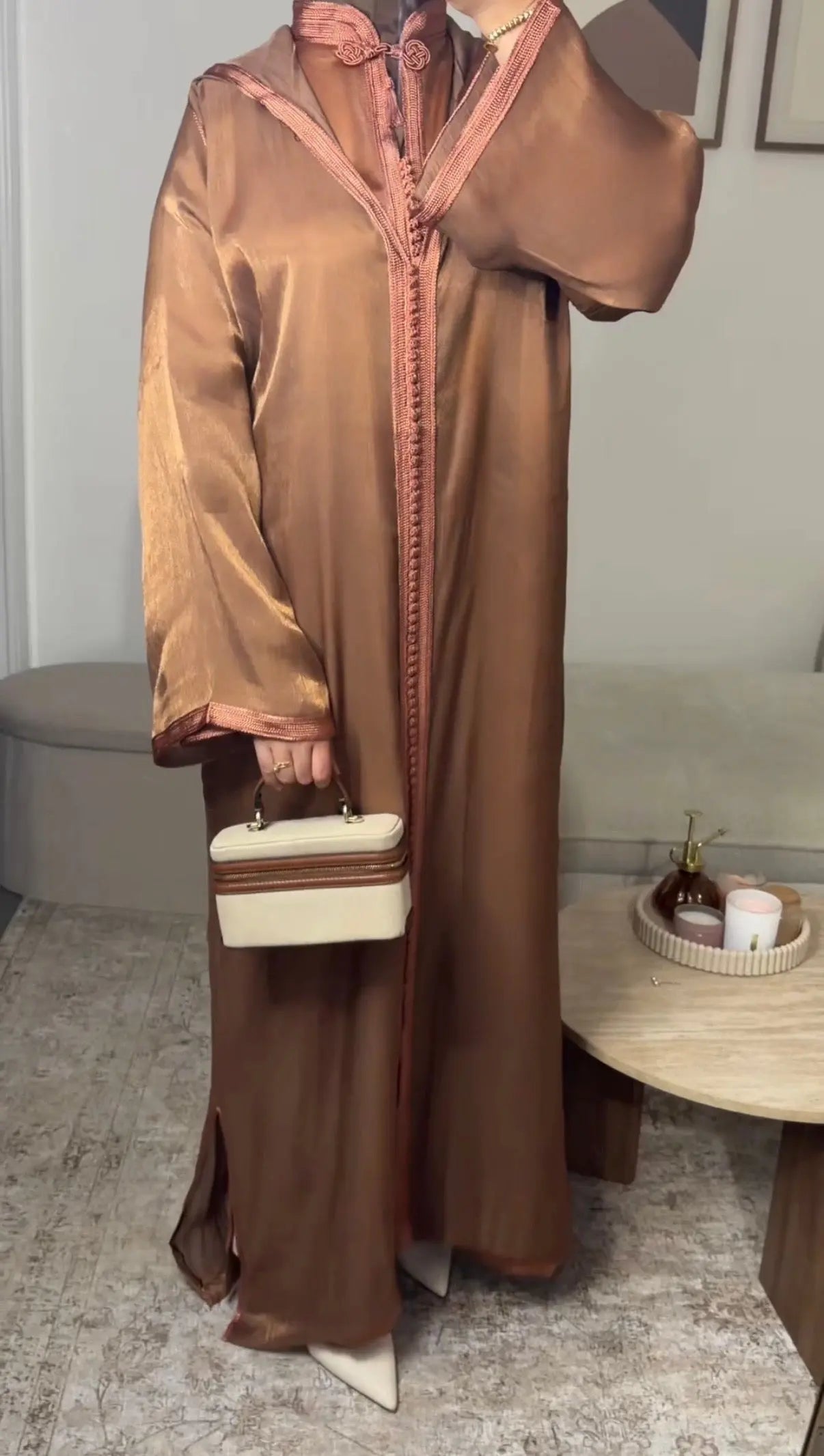 Jellaba Organza - Sable du Sahara Emana Couture