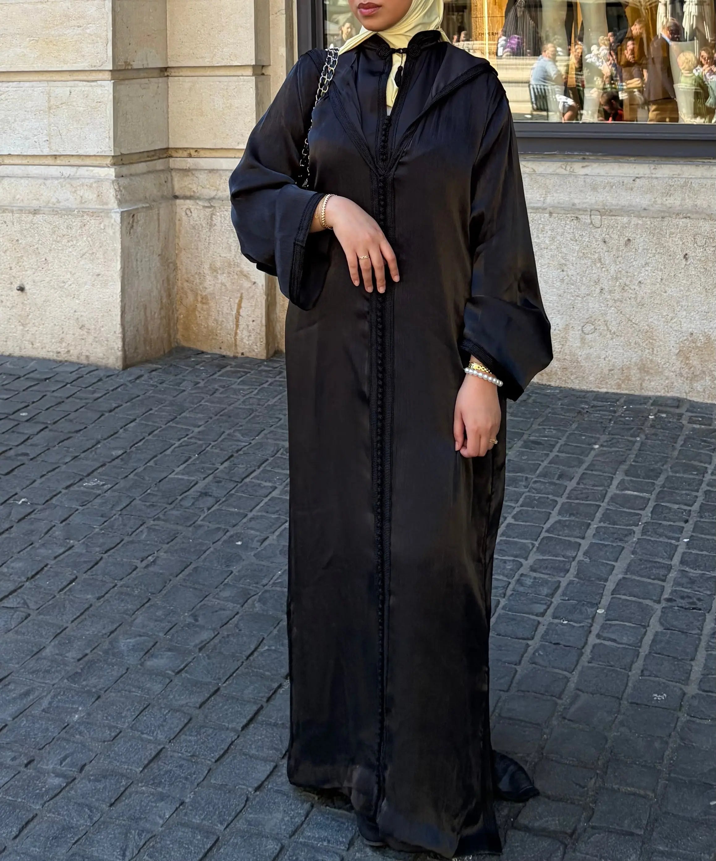 Jellaba Organza - Nuit Absolue Emana Couture