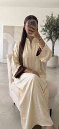 Caftan Elegance - Ivoire chocolat