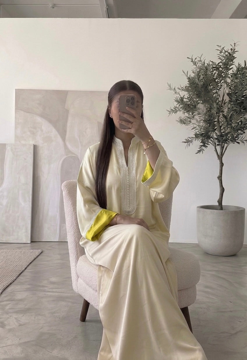 Caftan Elegance - Écru pâle