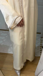 Jellaba Organza - Blanc Jasmin Emana Couture
