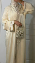Jellaba Organza - Blanc Jasmin Emana Couture