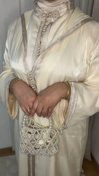 Jellaba Organza - Blanc Jasmin Emana Couture