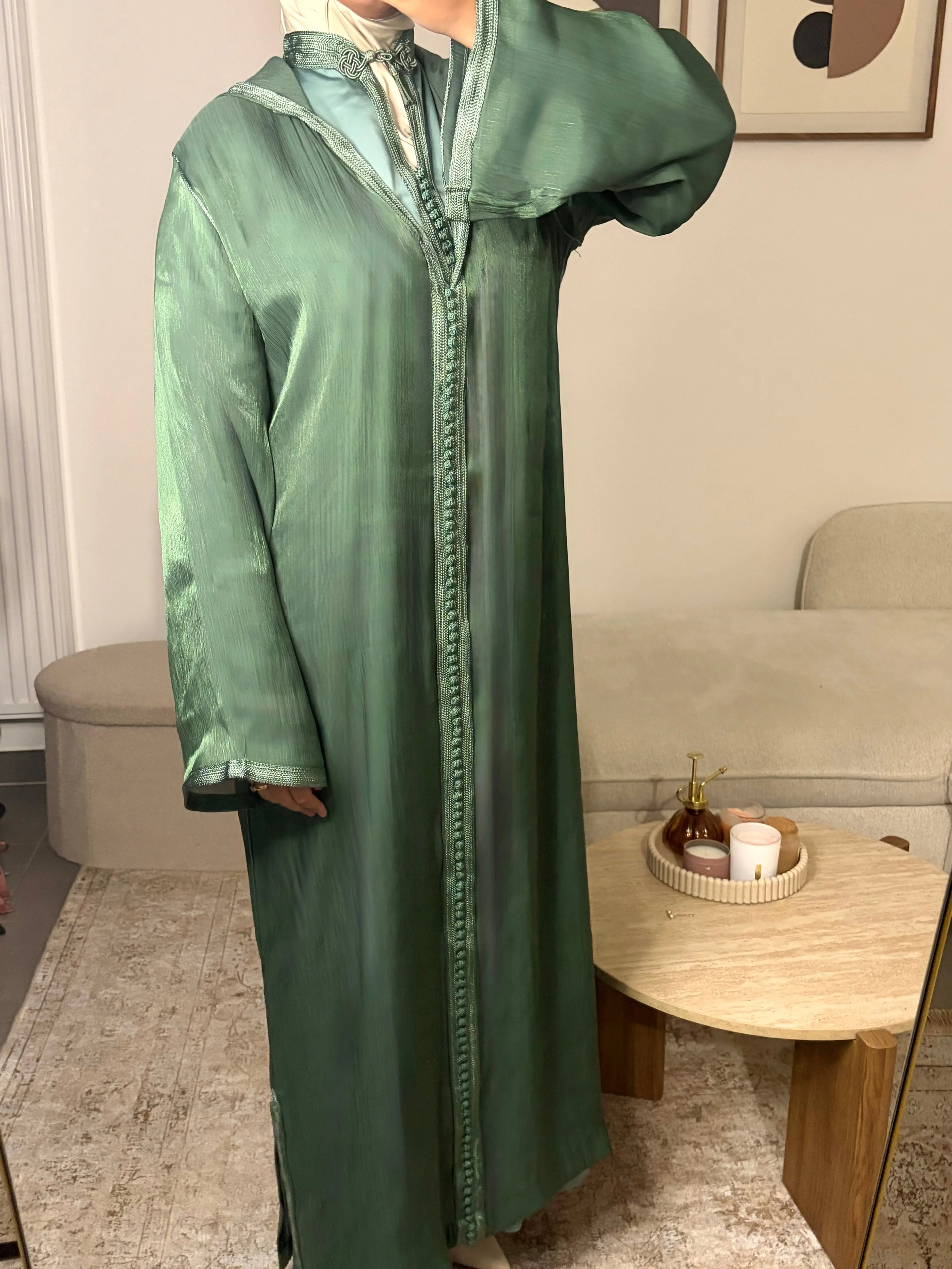 Jellaba Organza - Sauge Royale Emana Couture