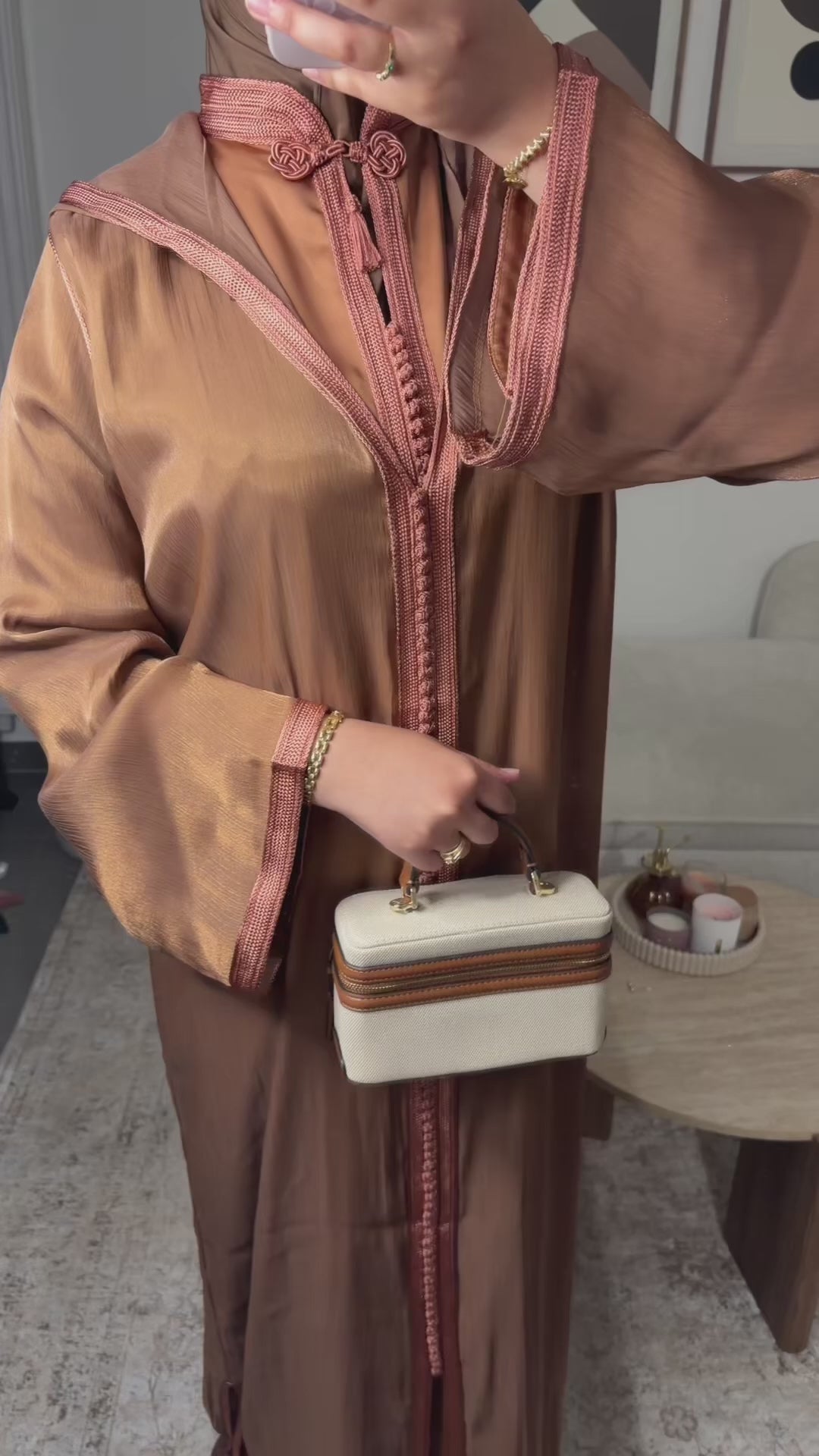 Jellaba Organza - Sable du Sahara