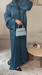Jellaba Organza - Bleu Nila