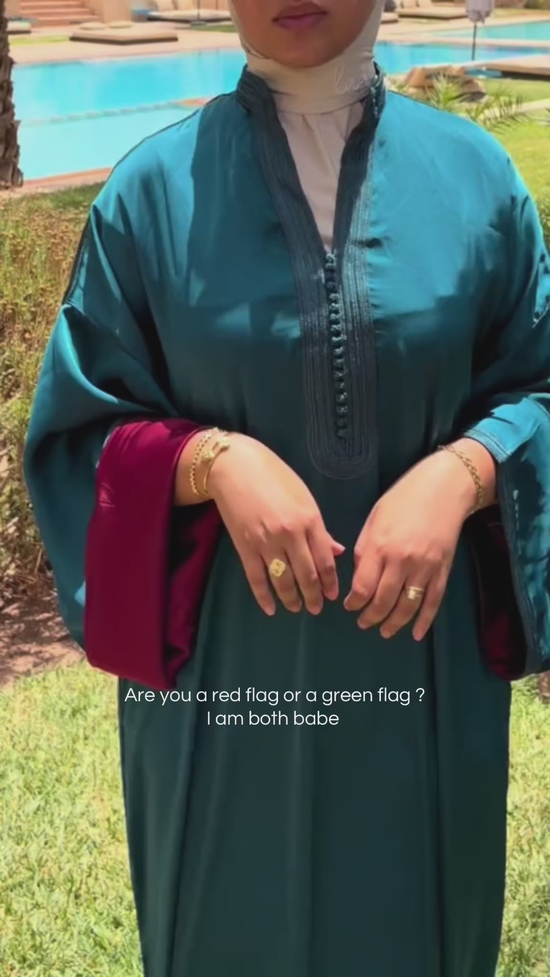 Caftan Elegance - Vert Royal