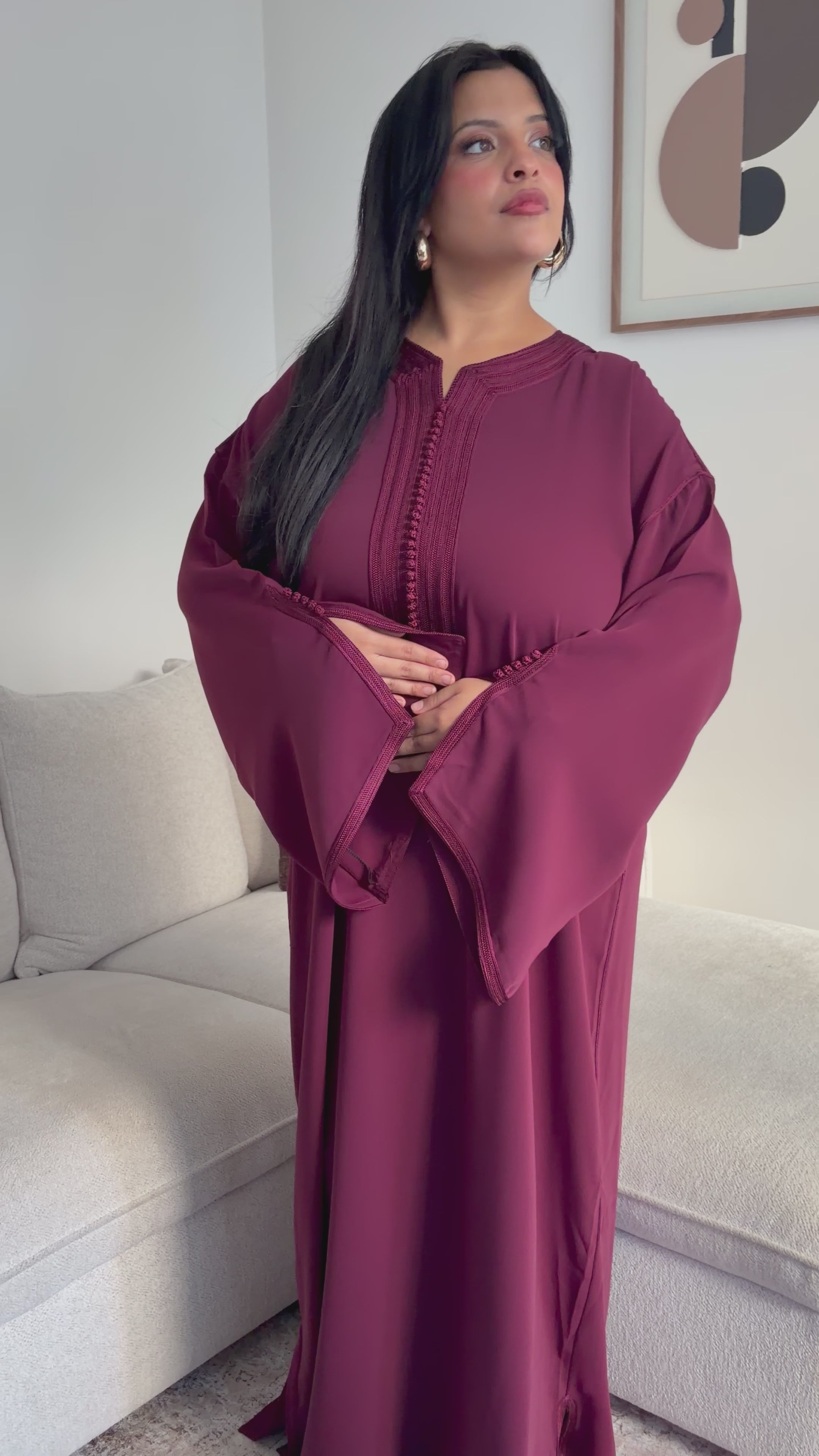 Gandoura Classic - Burgundy