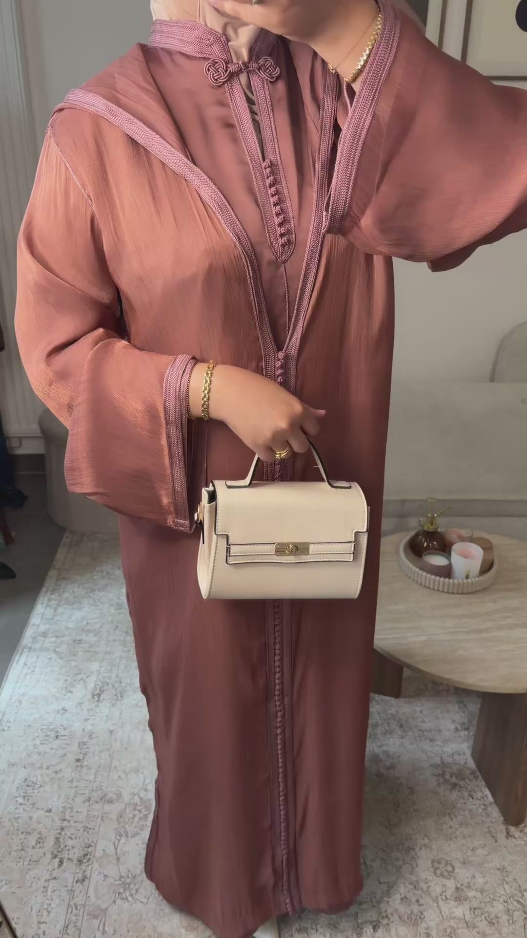 Jellaba Organza - Rose de Marrakech