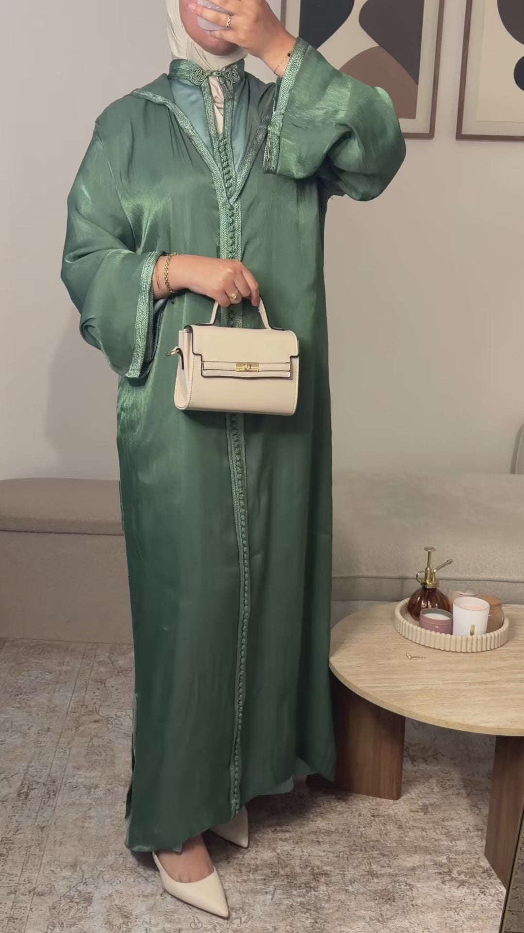 Jellaba Organza - Sauge Royale